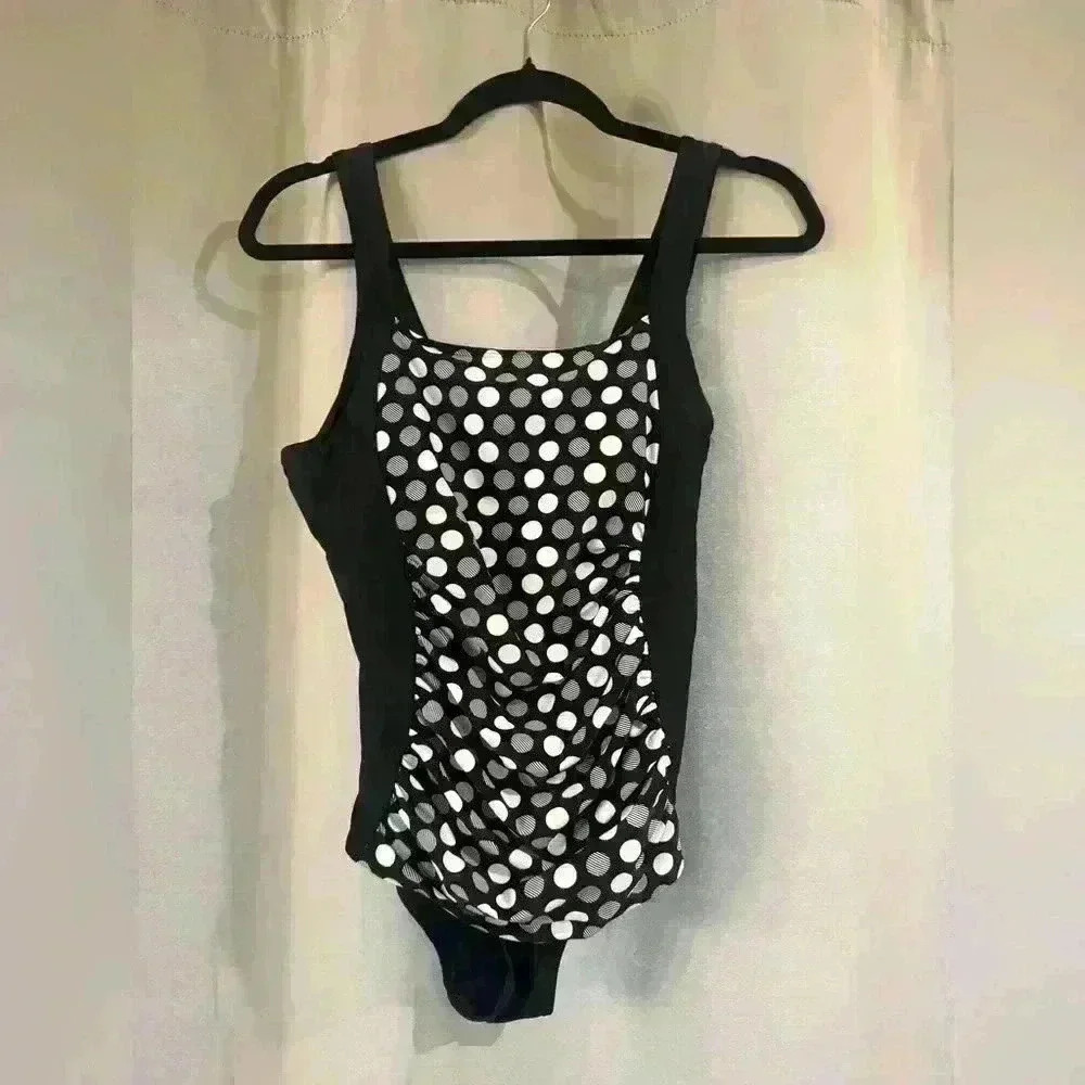 Women’s Polka Dot Tummy Coverage One Piece